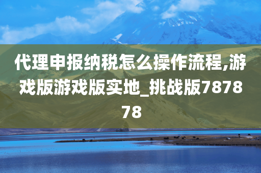 代理申报纳税怎么操作流程,游戏版游戏版实地_挑战版787878