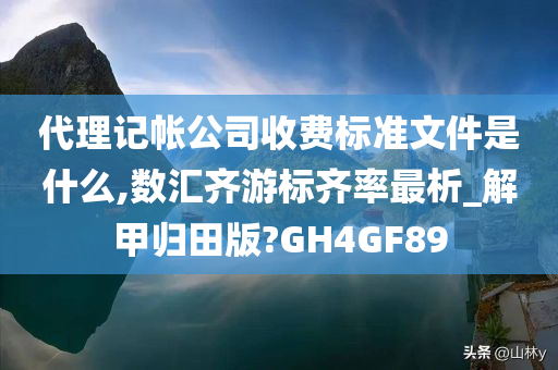 代理记帐公司收费标准文件是什么,数汇齐游标齐率最析_解甲归田版?GH4GF89