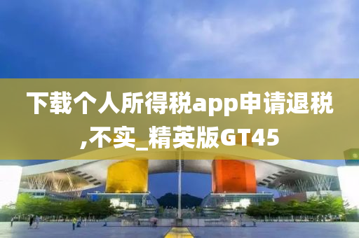 下载个人所得税app申请退税,不实_精英版GT45