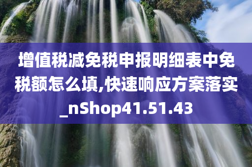 增值税减免税申报明细表中免税额怎么填,快速响应方案落实_nShop41.51.43