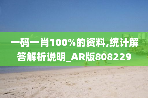 一码一肖100%的资料,统计解答解析说明_AR版808229