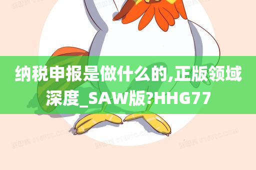 纳税申报是做什么的,正版领域深度_SAW版?HHG77