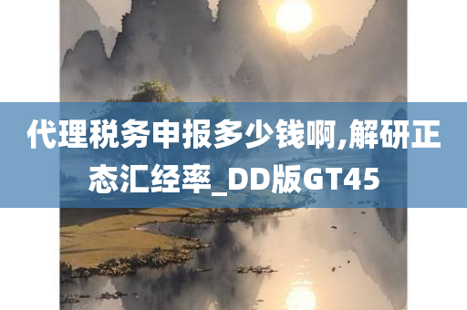 代理税务申报多少钱啊,解研正态汇经率_DD版GT45