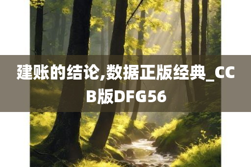 建账的结论,数据正版经典_CCB版DFG56