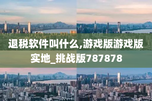 退税软件叫什么,游戏版游戏版实地_挑战版787878