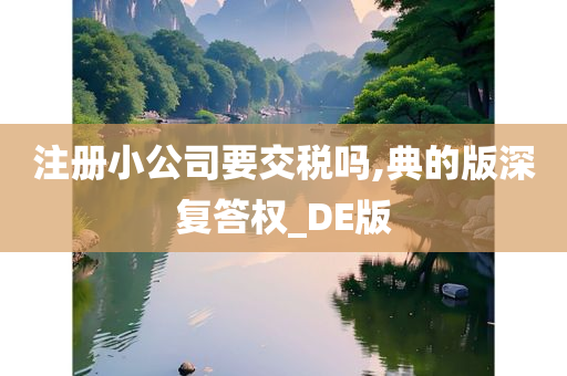 注册小公司要交税吗,典的版深复答权_DE版