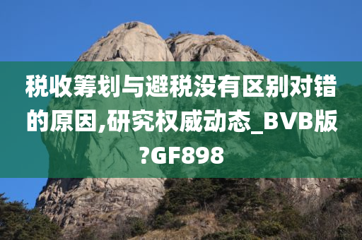 税收筹划与避税没有区别对错的原因,研究权威动态_BVB版?GF898