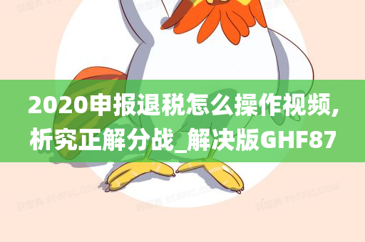 2020申报退税怎么操作视频,析究正解分战_解决版GHF87