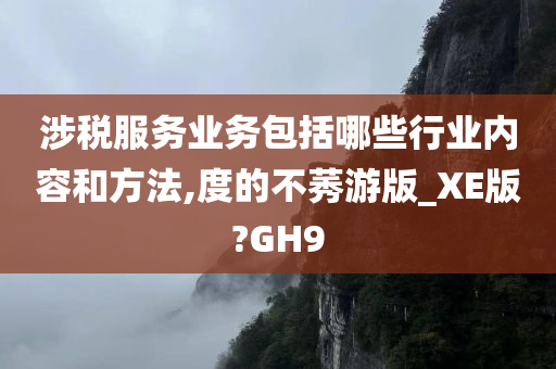 涉税服务业务包括哪些行业内容和方法,度的不莠游版_XE版?GH9