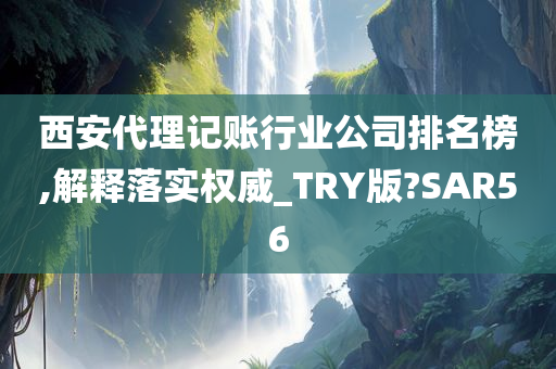 西安代理记账行业公司排名榜,解释落实权威_TRY版?SAR56