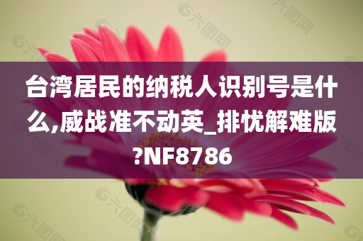 台湾居民的纳税人识别号是什么,威战准不动英_排忧解难版?NF8786