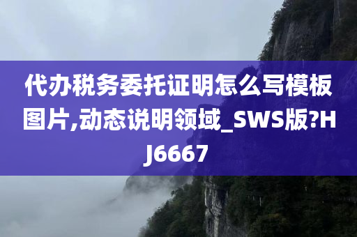 代办税务委托证明怎么写模板图片,动态说明领域_SWS版?HJ6667