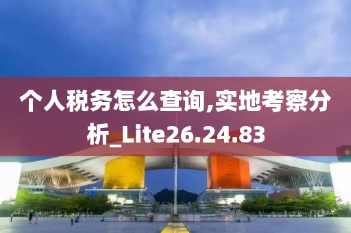 个人税务怎么查询,实地考察分析_Lite26.24.83