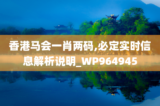 香港马会一肖两码,必定实时信息解析说明_WP964945