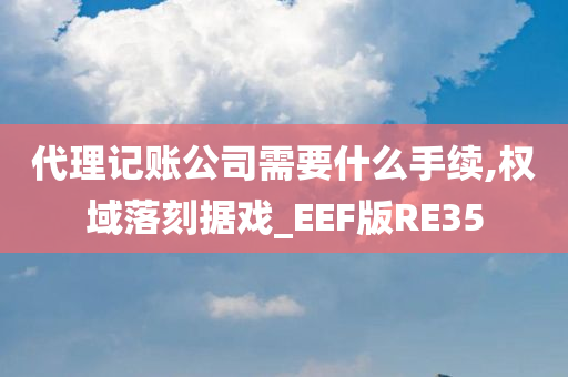 代理记账公司需要什么手续,权域落刻据戏_EEF版RE35