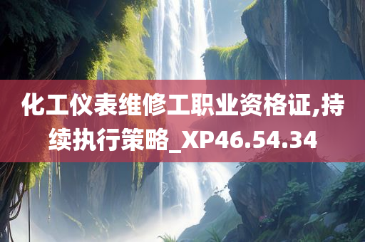 化工仪表维修工职业资格证,持续执行策略_XP46.54.34