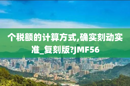 个税额的计算方式,确实刻动实准_复刻版?JMF56