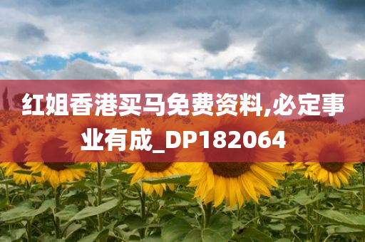 红姐香港买马免费资料,必定事业有成_DP182064