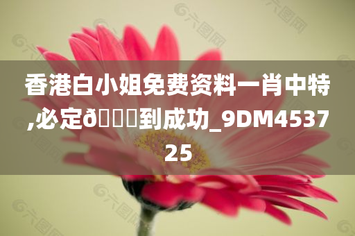 香港白小姐免费资料一肖中特,必定🐎到成功_9DM453725