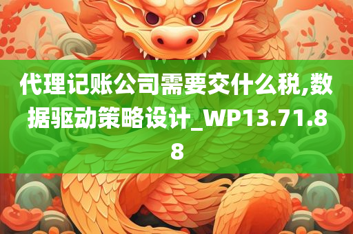 代理记账公司需要交什么税,数据驱动策略设计_WP13.71.88