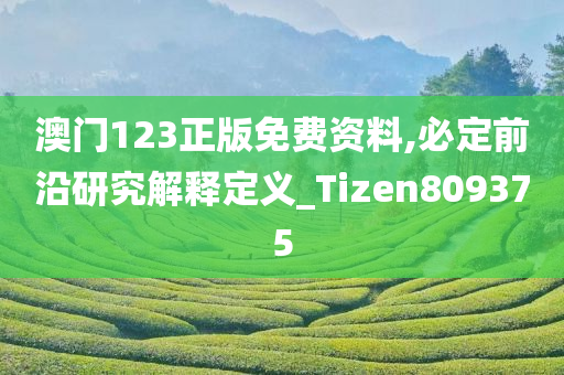 澳门123正版免费资料,必定前沿研究解释定义_Tizen809375