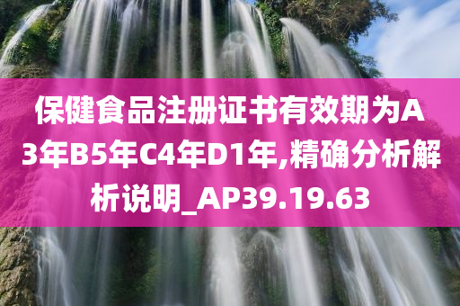 保健食品注册证书有效期为A3年B5年C4年D1年,精确分析解析说明_AP39.19.63