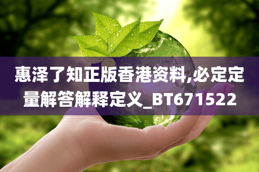 惠泽了知正版香港资料,必定定量解答解释定义_BT671522