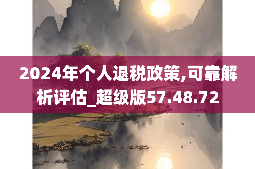 2024年个人退税政策,可靠解析评估_超级版57.48.72