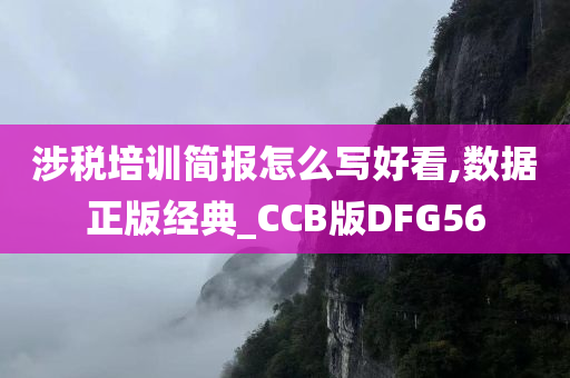 涉税培训简报怎么写好看,数据正版经典_CCB版DFG56