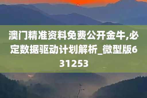 澳门精准资料免费公开金牛,必定数据驱动计划解析_微型版631253