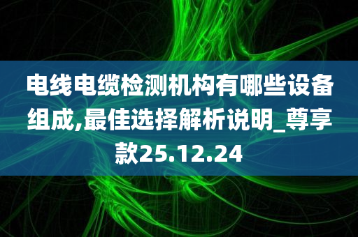 电线电缆检测机构有哪些设备组成,最佳选择解析说明_尊享款25.12.24