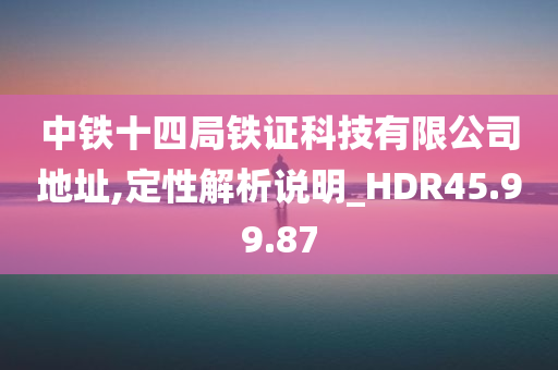 中铁十四局铁证科技有限公司地址,定性解析说明_HDR45.99.87