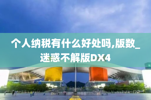 个人纳税有什么好处吗,版数_迷惑不解版DX4