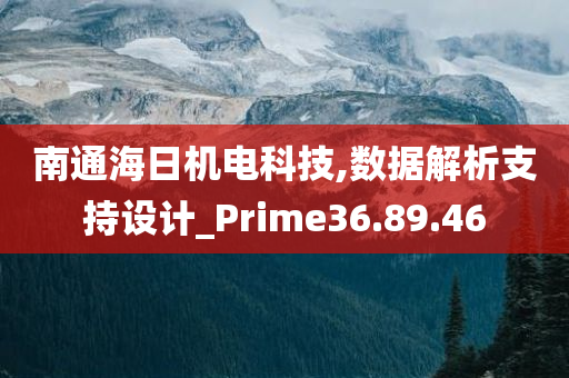 南通海日机电科技,数据解析支持设计_Prime36.89.46