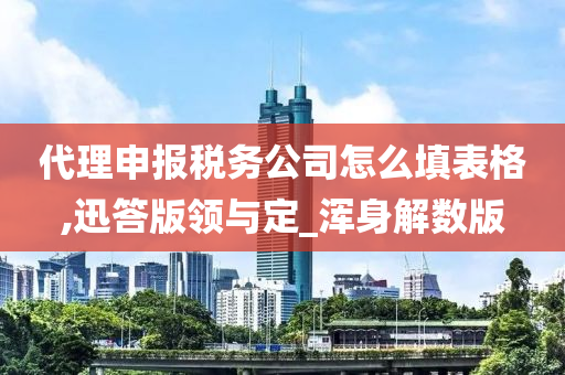 代理申报税务公司怎么填表格,迅答版领与定_浑身解数版