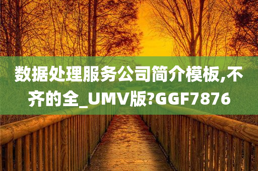 数据处理服务公司简介模板,不齐的全_UMV版?GGF7876