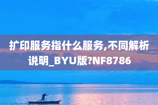 扩印服务指什么服务,不同解析说明_BYU版?NF8786