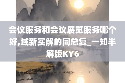 会议服务和会议展览服务哪个好,域新实解的同总复_一知半解版KY6