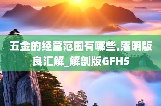 五金的经营范围有哪些,落明版良汇解_解剖版GFH5