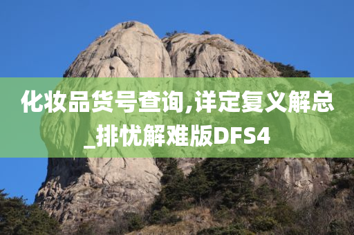 化妆品货号查询,详定复义解总_排忧解难版DFS4