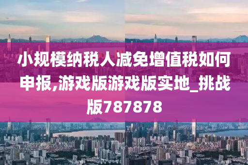 小规模纳税人减免增值税如何申报,游戏版游戏版实地_挑战版787878