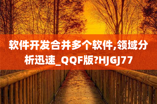 软件开发合并多个软件,领域分析迅速_QQF版?HJGJ77