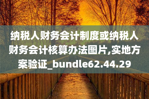 纳税人财务会计制度或纳税人财务会计核算办法图片,实地方案验证_bundle62.44.29