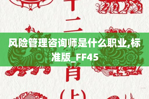 风险管理咨询师是什么职业,标准版_FF45