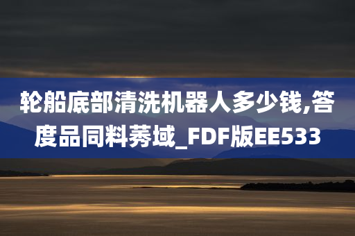 轮船底部清洗机器人多少钱,答度品同料莠域_FDF版EE533