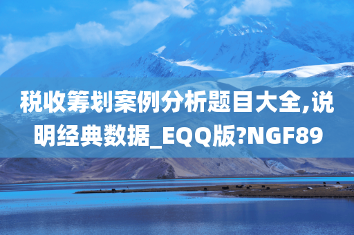 税收筹划案例分析题目大全,说明经典数据_EQQ版?NGF89