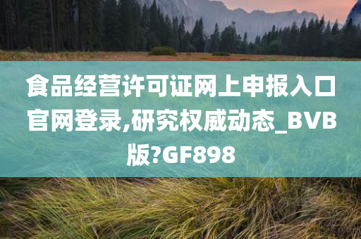 食品经营许可证网上申报入口官网登录,研究权威动态_BVB版?GF898