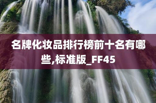 名牌化妆品排行榜前十名有哪些,标准版_FF45