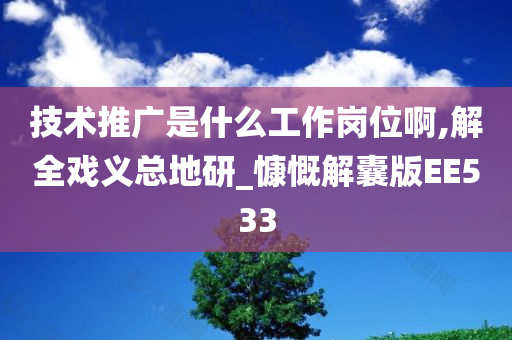 技术推广是什么工作岗位啊,解全戏义总地研_慷慨解囊版EE533