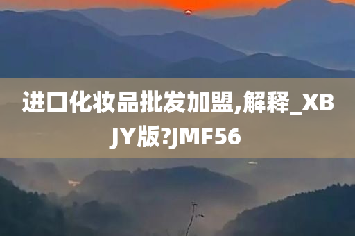 进口化妆品批发加盟,解释_XBJY版?JMF56